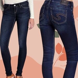 Silver Jeans Suki Jegging Dark Wash Jeans W25xL31 Mid-rise New with Tags